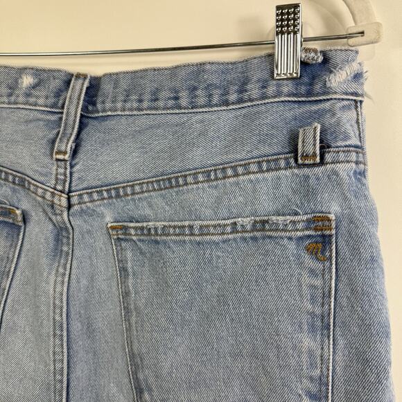 Madewell High Rise Long Denim Jean Shorts Size 29 Light Wash Cut Offs Casual - Picture 6 of 11